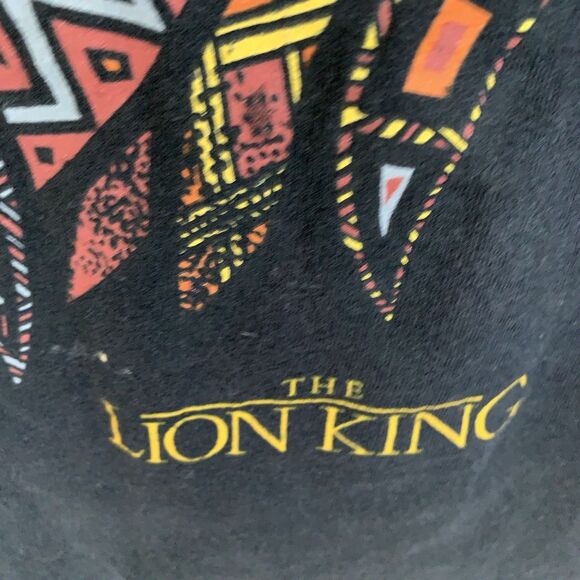 Disney Lion King Mufasa Graphic Print T-Shirt Unisex Short Sleeves Black Medium - Picture 4 of 11
